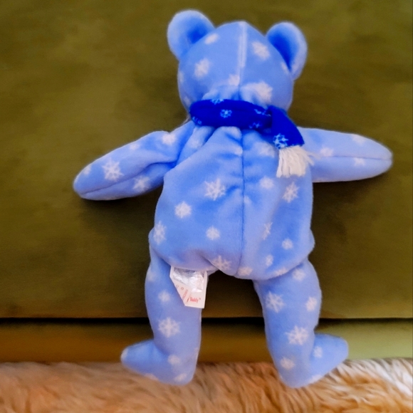 Ty Beanie Baby 1999 Holiday Teddy Bear - Blue & White Size 9" *Missing Ty Tag * - Picture 2 of 6